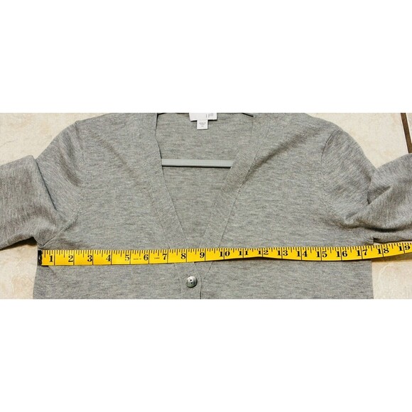 J Jill Women Size XS Gray Button Up Cardigan Essential Closet Staple Office - Picture 7 of 10